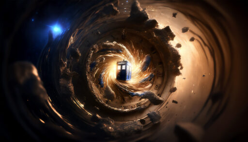 TARDIS exploding inside the Time Vortex
